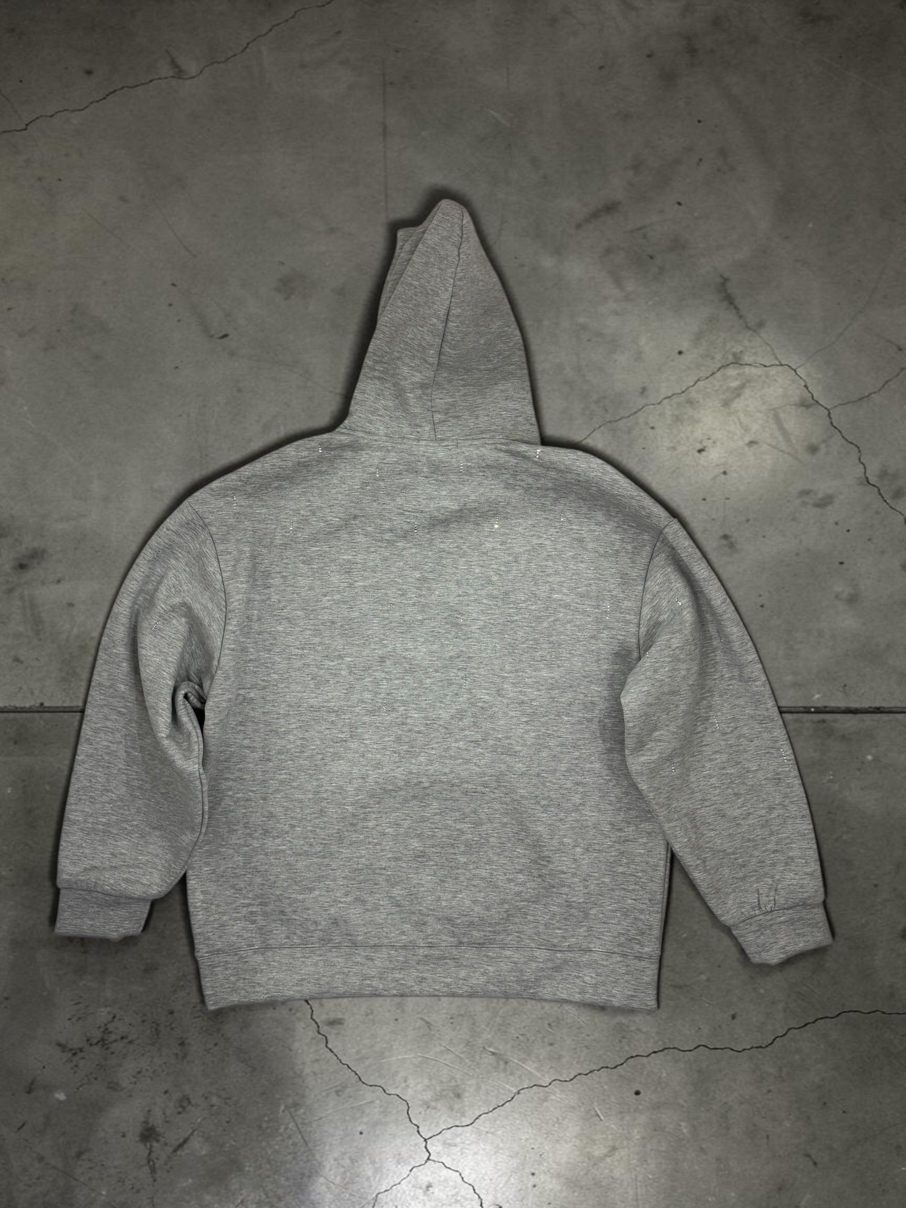 Shiny grey essential hoodie