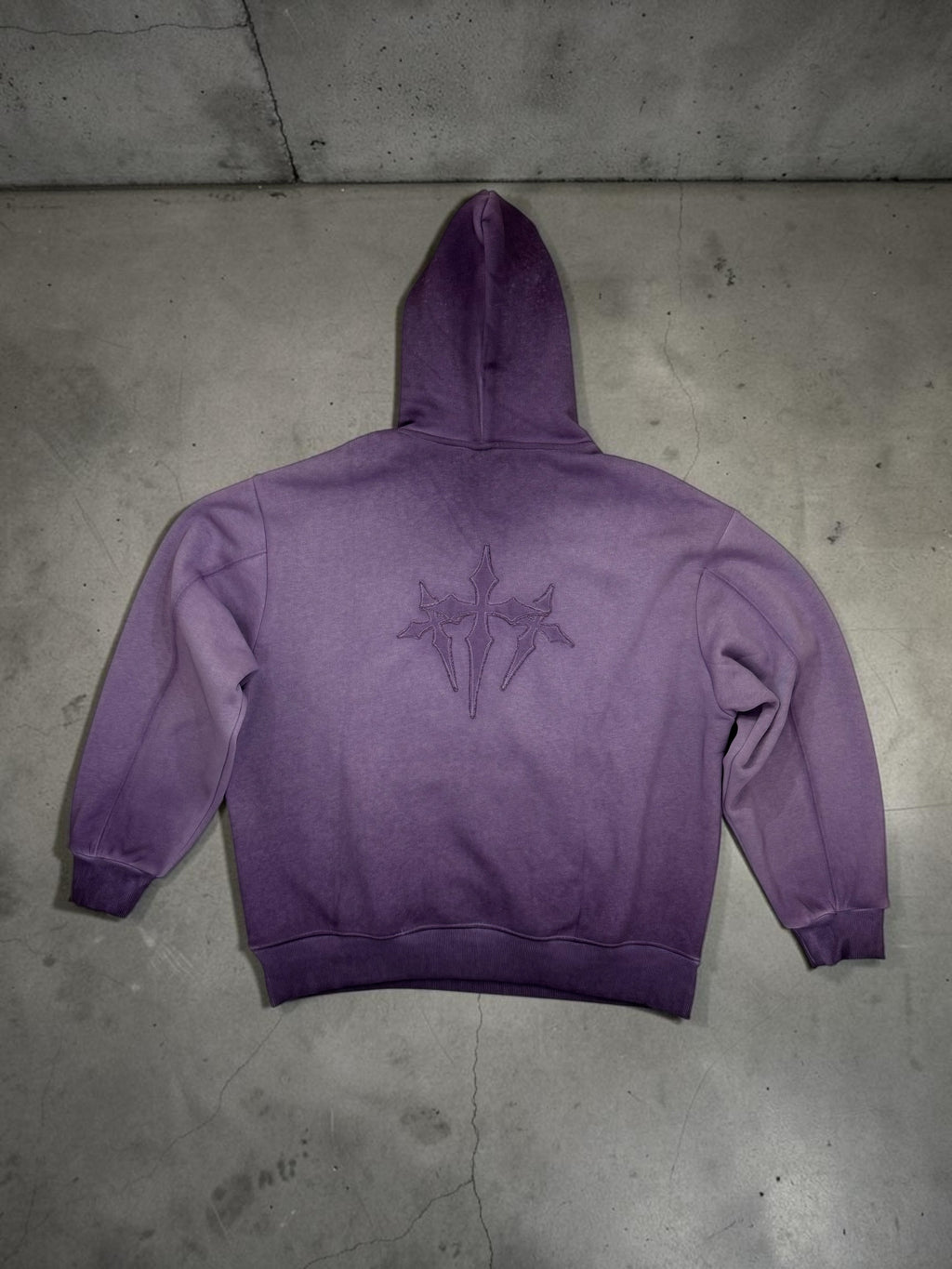 Purple pray cross hoodie