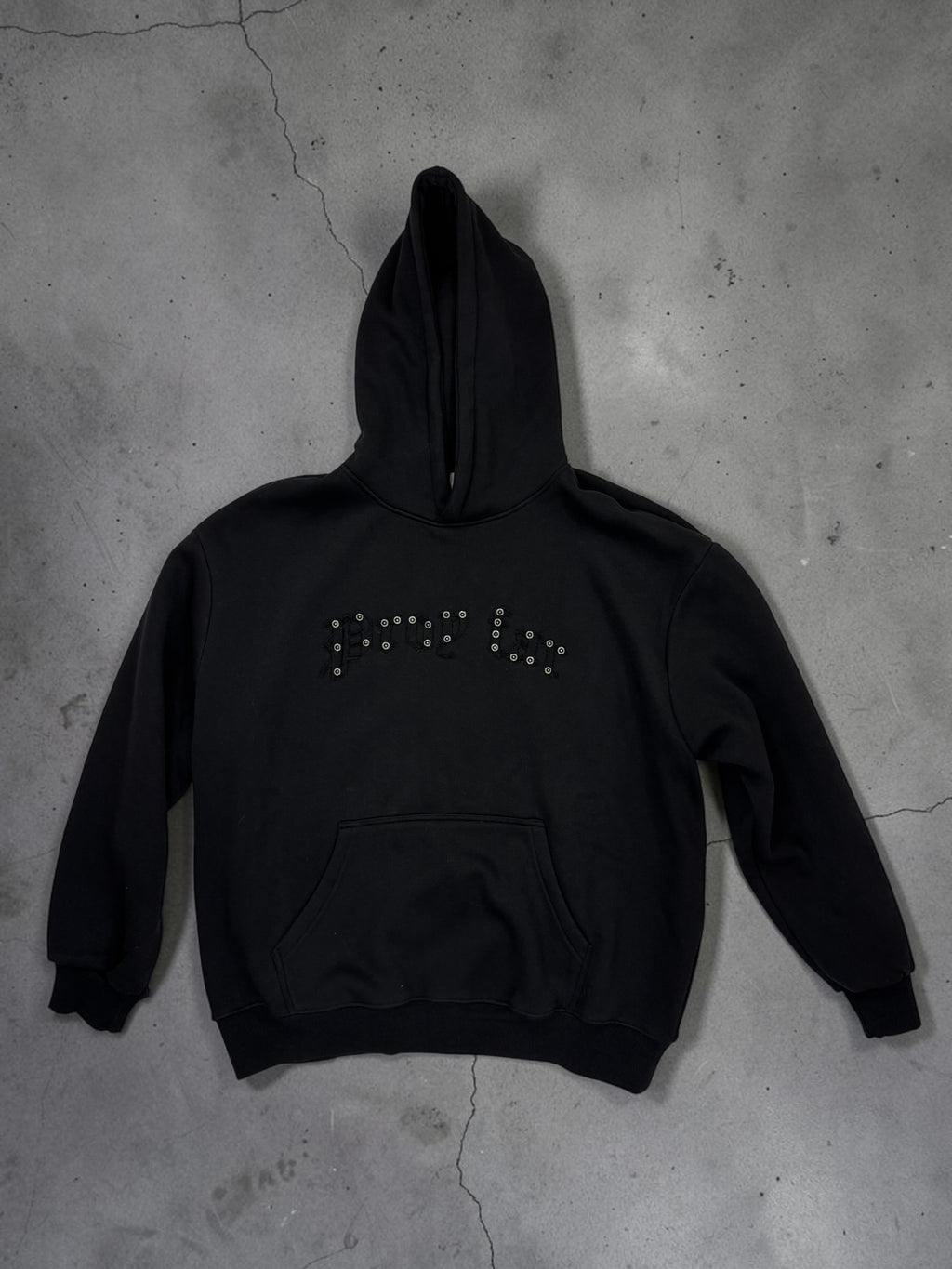 Black pray cross hoodie