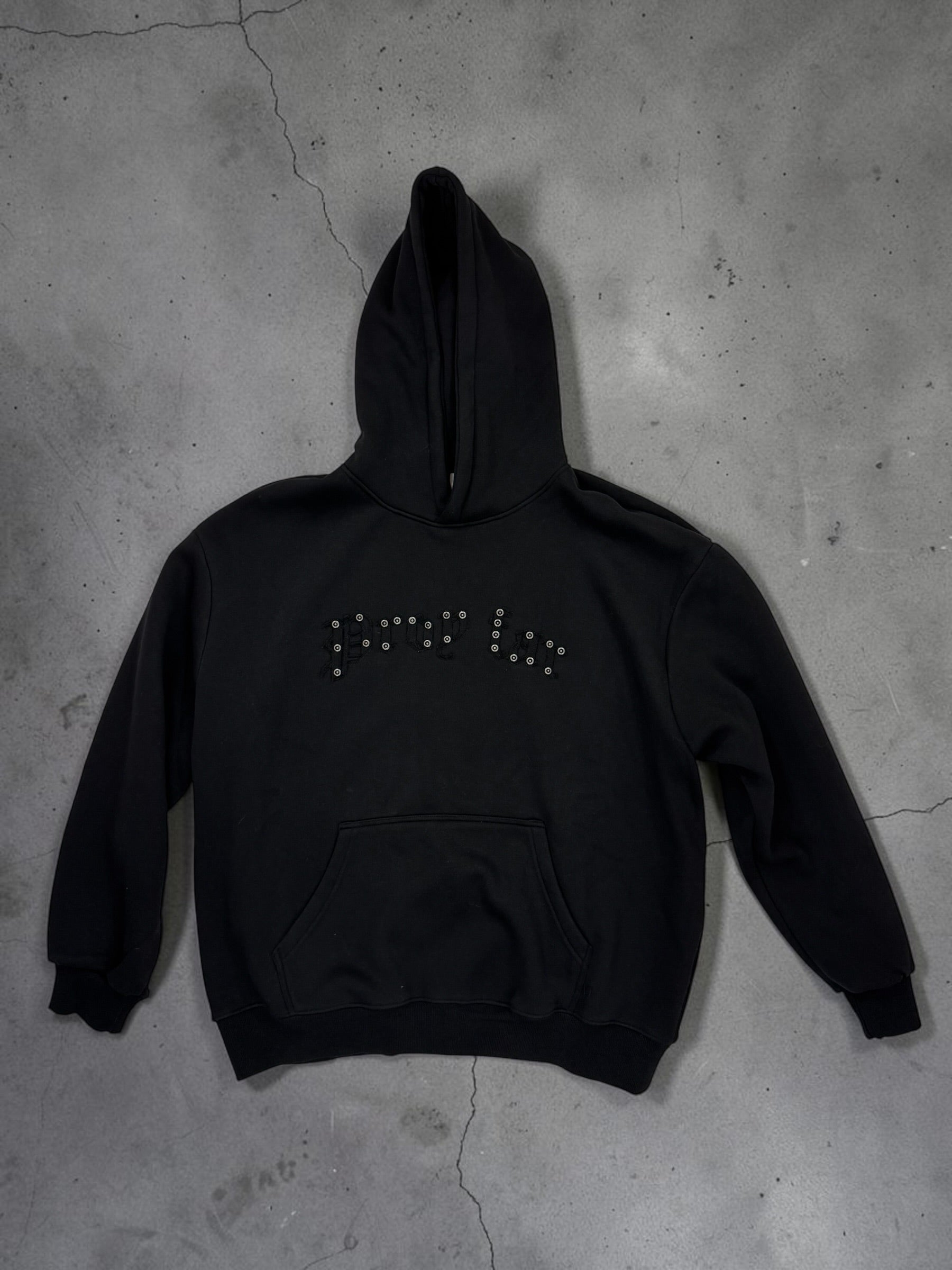 Black pray cross hoodie