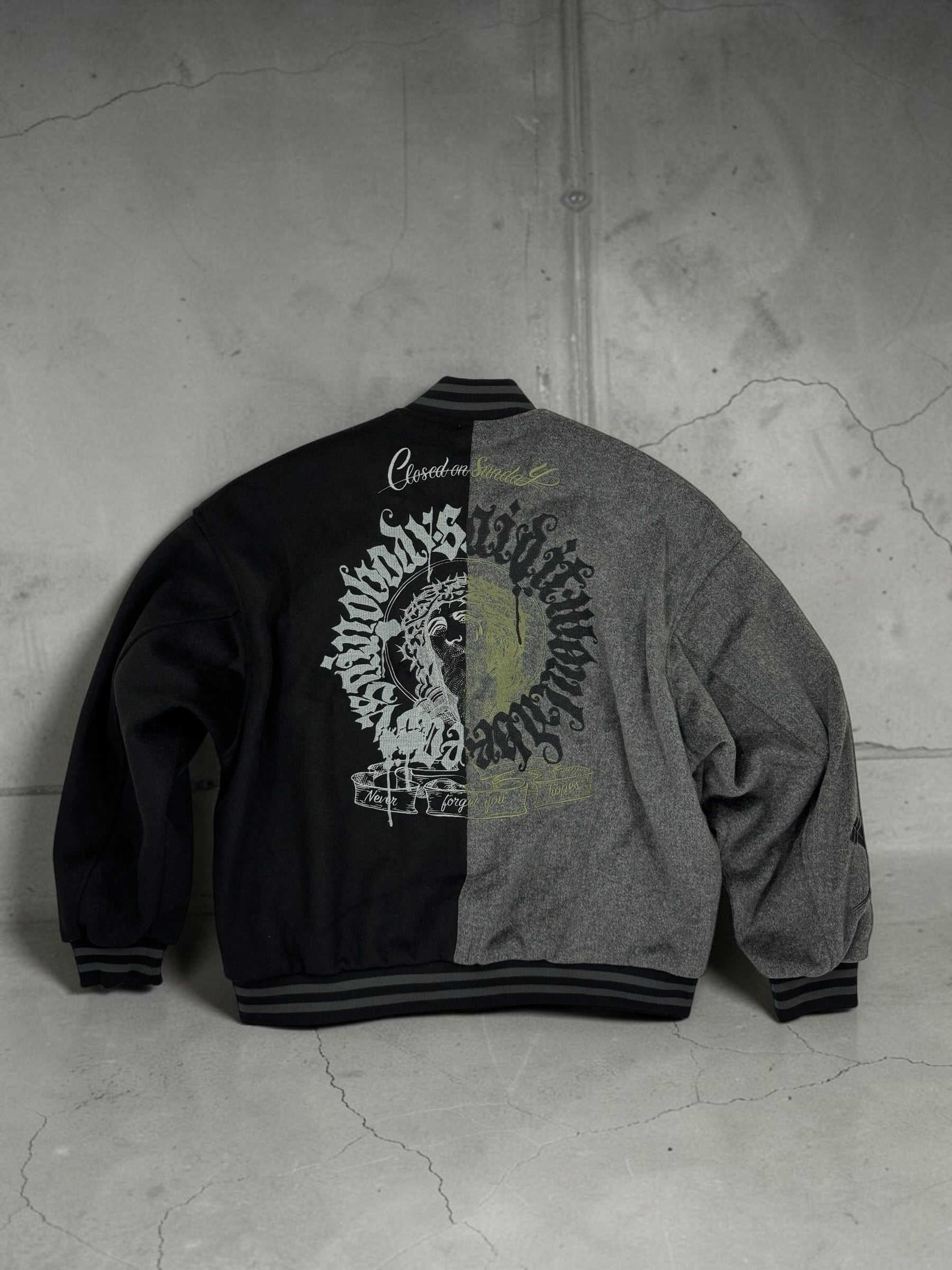 Crossed souls varsity jacket